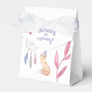 Cute Watercolor Boho Tribal Baby Shower Thank You Favor Box
