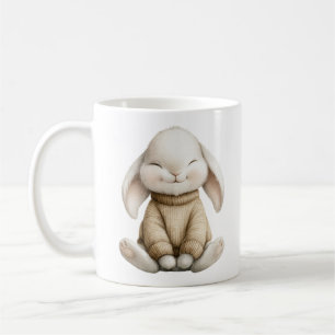 Cute Watercolor Bunny Rabbit Coffee Mug