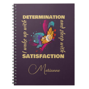 Cute Watercolor Butterfly Motivation Notebook