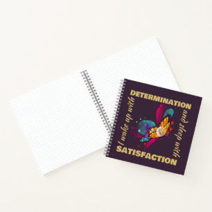 Cute Watercolor Butterfly Motivation Notebook