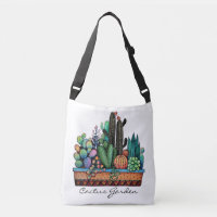 Cute Watercolor Cactus Garden In Pot