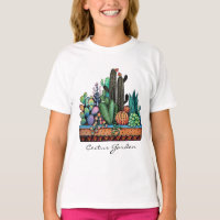 Cute Watercolor Cactus Garden In Pot