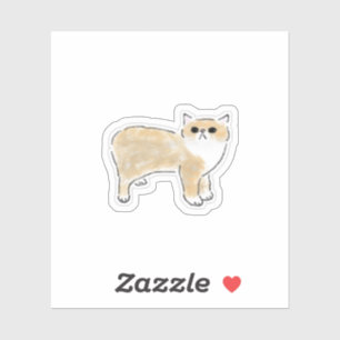 Cute Watercolor Cat Illustration