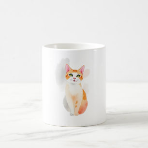 Cute Watercolor Cat Mug – Cozy & Artistic Feline L