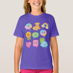 Cute watercolor charactes Speech Bubble chat cloud T-Shirt