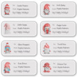 Cute Watercolor Christmas Gnomes Gift Tag Sticker<br><div class="desc">Editable long rectangle cute watercolor Christmas gnomes gift tag name label pack of 8 pieces of stickers on a single sheet. You can personalize it with your own preferred text. Have fun using it this gifting season!</div>