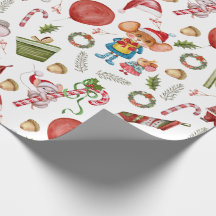Cute Watercolor Christmas Mice 