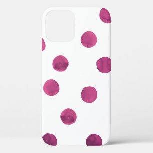 Cute Watercolor Circles. Art Rounds Texture. Colou iPhone 12 Case