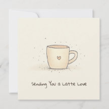 Cute Watercolor Coffee Cup With A Heart