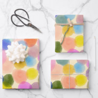Cute Watercolor Confetti Circle Dots Pattern