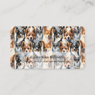Cute Watercolor Corgi Dog Pattern                  Business Card