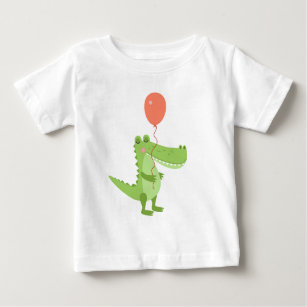 Cute Watercolor Crocodile Animal Wildlife Nature B Baby T-Shirt