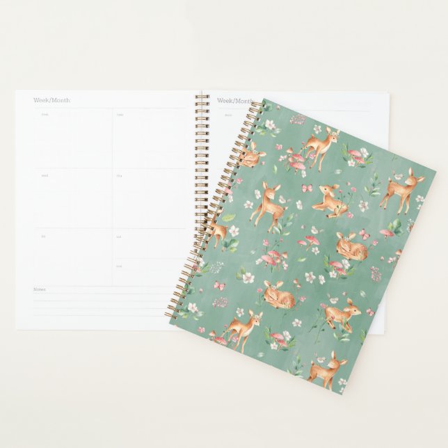 Cute Watercolor Deer Pattern Planner (Display)