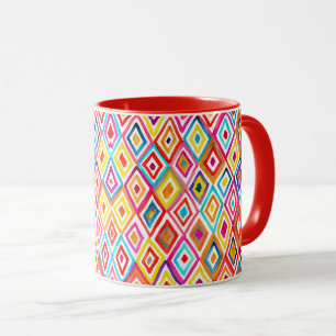 Cute watercolor diamonds pattern  mug