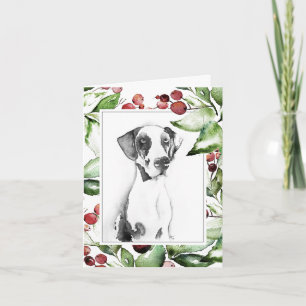 Cute Watercolor Dog Christmas Cards