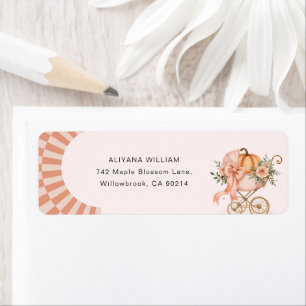 Cute Watercolor Elegant Pink Bow Pumpkin Return 