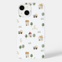 Cute Watercolor Farm Pattern
