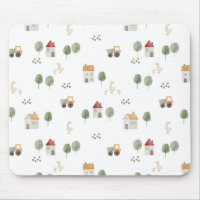 Cute Watercolor Farm Pattern