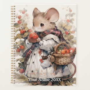 Cute Watercolor Field Mouse Planner