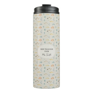 Cute Watercolor Fish Male Teacher Thermal Tumbler