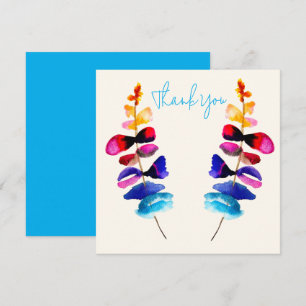 Cute watercolor floral design card