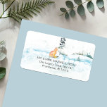 Cute Watercolor Fox Return Address Labels<br><div class="desc">These rustic Christmas return address labels showcase a charming watercolor illustration of a woodland fox and pine tree in a snowy winter scene. Your return address details are elegantly set in a modern sans serif font. Personalize with your family name and street address using the template fields. Perfect for adding...</div>