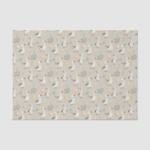 Cute Watercolor Geese Small Pattern Tissue Paper