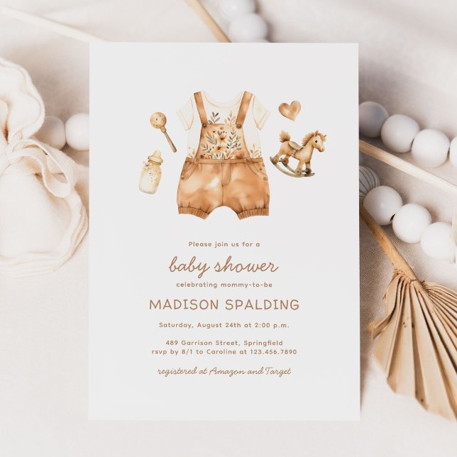 Cute Watercolor Gender Neutral Baby Shower Invitation (Creator Uploaded)