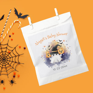 Cute Watercolor Ghost Baby Shower - pumpkin stars Favour Bag