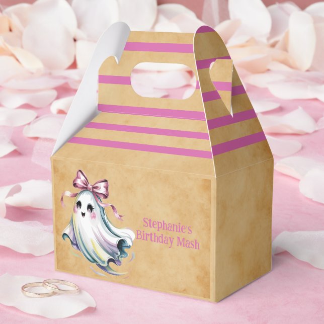 Cute Watercolor Girl Ghost Birthday Mash Favor Box (Wedding)
