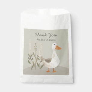 Cute Watercolor Goose - Customizable Favour Bags