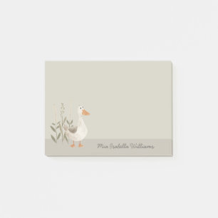 Cute Watercolor Goose Customizable  Post-it Notes