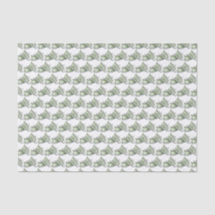 Cute Watercolor Green Baby Shoes Pattern Tissue Paper