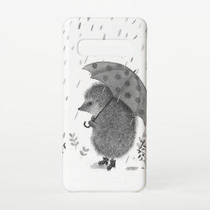 Cute Watercolor Hedgehog Rainy Day Whimsical   Samsung Galaxy Case