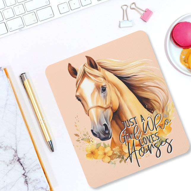 Cute Watercolor Horse Mouse Pad (Creator Uploaded)