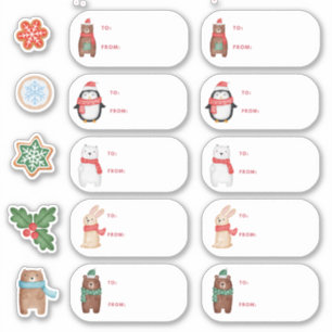 Cute Watercolor Kids 15pc To From Christmas Gift