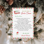 Cute watercolor Letter From Santa<br><div class="desc">Cute letter from Santa Holiday card. Letters from Santa are incomplete without a proper letterhead. Order an authentic handwritten letter from the North Pole. Santa's delight in the prospect of reaching out to your child to let them know whether they're on the naughty or nice list He'll make the experience...</div>