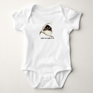 Cute Watercolor Little Snuggle Bug Fluffy Bird Baby Bodysuit