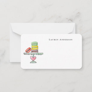 Cute Watercolor Macaroons Little Card