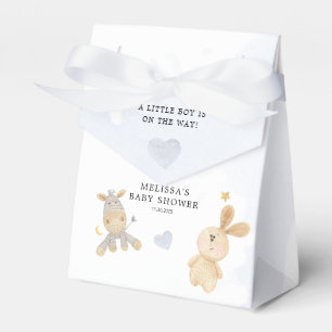  Cute Watercolor Modern Baby Shower Cuddly Toys Favor Box