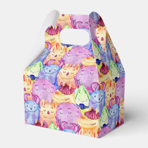 Cute Watercolor Monsters Favor Box