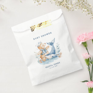 Cute Watercolor Nautical Boy Baby Shower Favour Bag