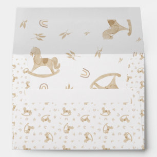 Cute Watercolor Neutral Colours Baby Shower Envelope