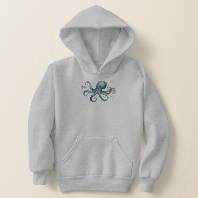 Cute Watercolor Octopus Illustration (Laydown)
