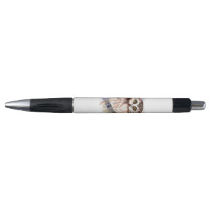 Cute Watercolor Owl Bird Nature art Pen