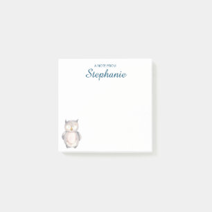 Cute Watercolor Owl Post-it Notes
