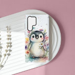 Cute Watercolor Penguin Samsung Galaxy Case<br><div class="desc">Cute Watercolor Penguin Samsung Galaxy S22 Ultra Case</div>