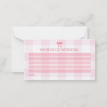 Cute Watercolor Pink Bow Coquette New Parent