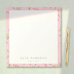 Cute Watercolor Pink Floral Pattern Notepad<br><div class="desc">Delicate floral pattern background..  For additional matching marketing materials,  custom design or
logo enquiry,  please contact me at maurareed.designs@gmail.com and I will reply within 24 hours.
For shipping,  card stock enquires and pricing contact Zazzle directly.</div>
