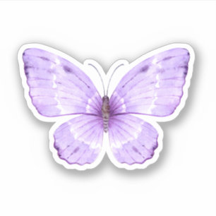 Cute watercolor purple butterfly